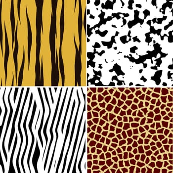 Different animal skin backgrounds