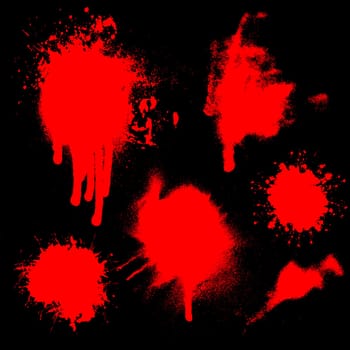 Splatters of blood