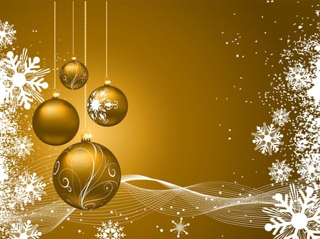 Golden Christmas background