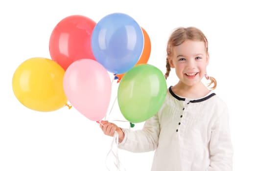 Child with balloons