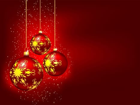 Decorative Christmas baubles background