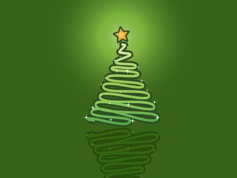 Scribble Christmas tree background