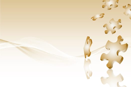 Abstract background of falling puzzle pieces
