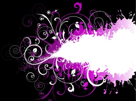Abstract floral grunge design