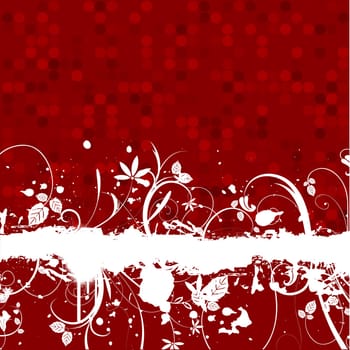 Floral grunge background