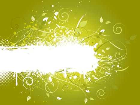 Floral design on grunge background
