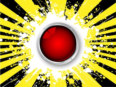 Metallic glossy icon on grunge background