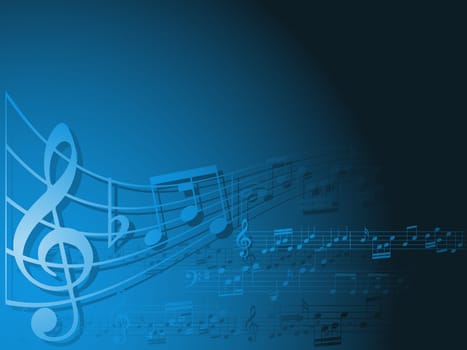 Abstract background with music notes