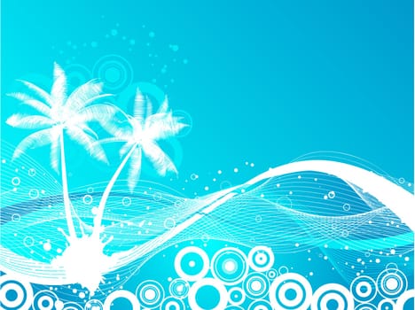 Abstract palm trees background