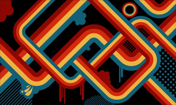 Retro styled abstract background