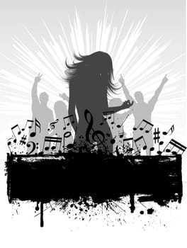 Grunge style party background