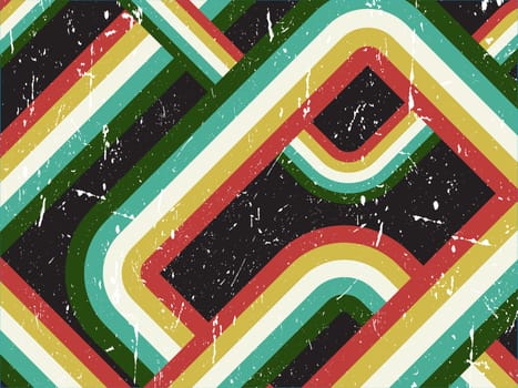 Grunge retro style striped background