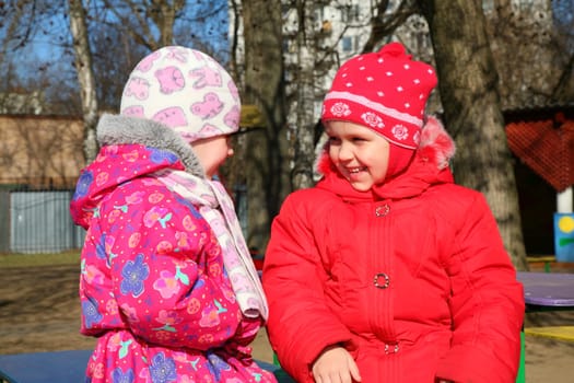 girls in kindergarten