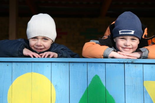 happy children in kindergarten