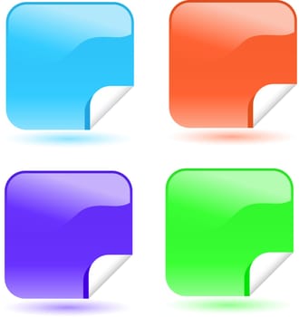Glossy sticky labels
