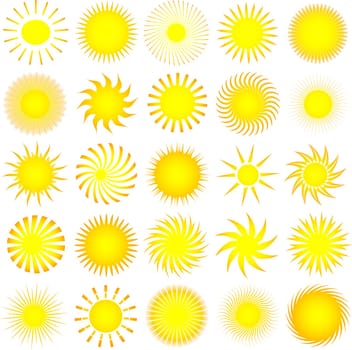 Lots of different sun icons