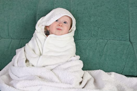 baby with towel
