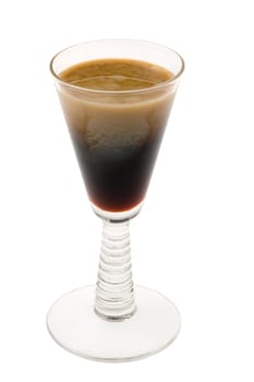 B-52 mixed drink on white background