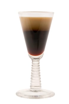 B-52 mixed drink on white background
