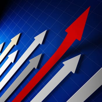 financial stat arrows