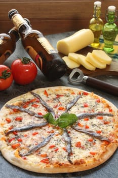 Anchovies pizza