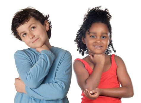 Adorable children thinking