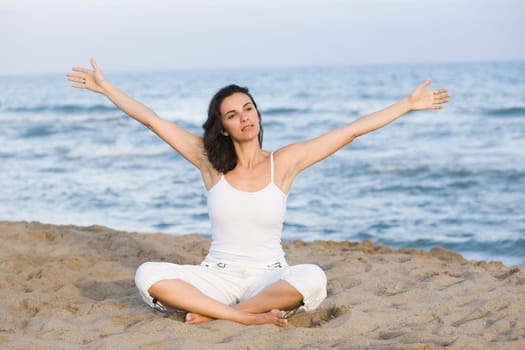 Yoga on the beach