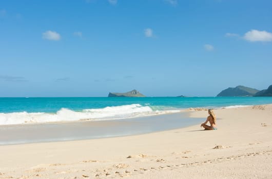 On the beach of Hawaii