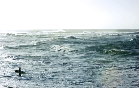 Lonely surfer