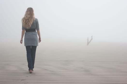 Walking in fog