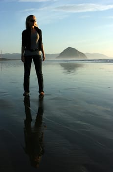 Silhouette at sunset