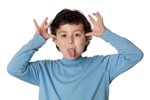 Funny mocking child