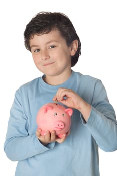 adorable child with its savings