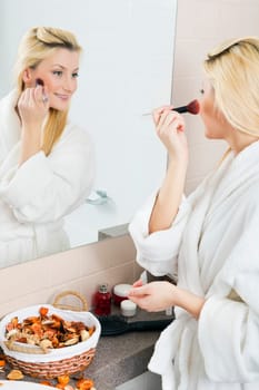 Young Woman Applying Makeup