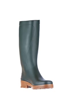 Green rubber boot