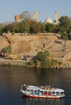 On the Nile near Aswan in Egypt