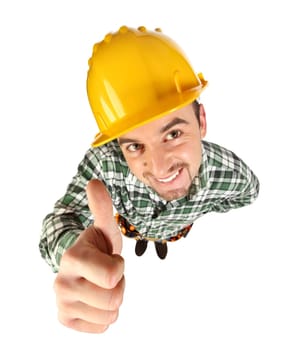 happy funny handyman