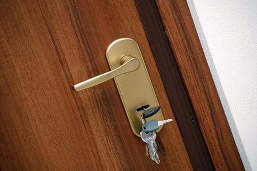 door handle with keys