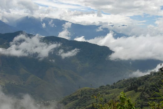 Mountains and clouds