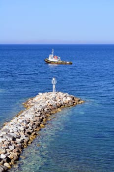 Boat and beacon