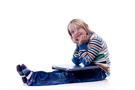 Boy and laptop wd661