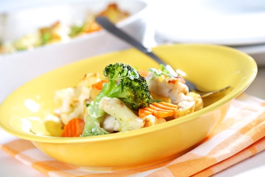 Baked mixed vegetable