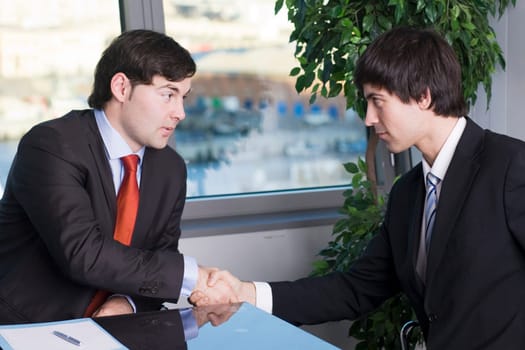 Handshake between two businessmen