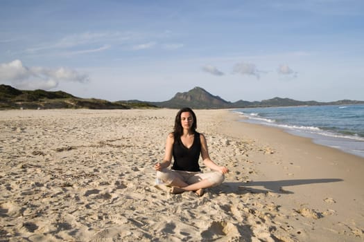 Yoga on the beach