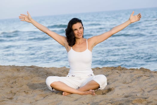 Yoga on the beach