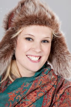 woman with snow