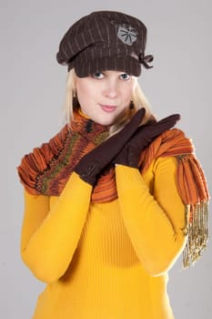 woman with snow