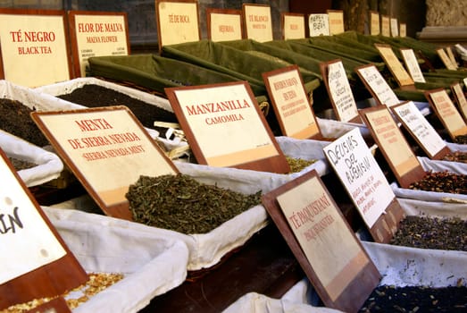 Tea sale at a market