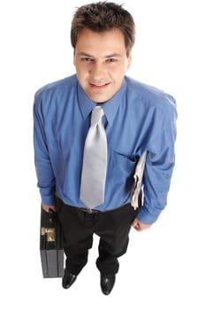 Successful businessman with briefcase
