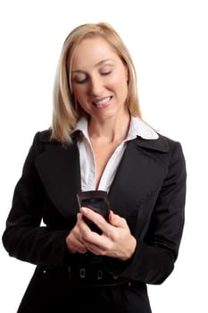Female using mobile phone